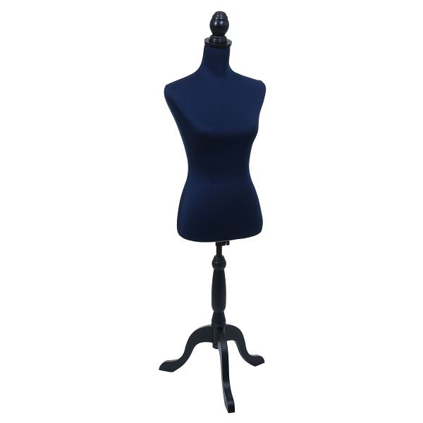 Mendler Schneiderpuppe T220, Schaufensterpuppe Torso weiblich, Schaumstoff, dunkelblau, 111699