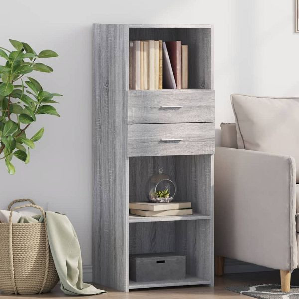 vidaXL Highboard Grau Sonoma 45x42,5x124 cm Holzwerkstoff, 846171