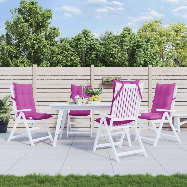vidaXL Hochlehner-Auflagen 4 Stück Rosa Oxford-Gewebe, 377663