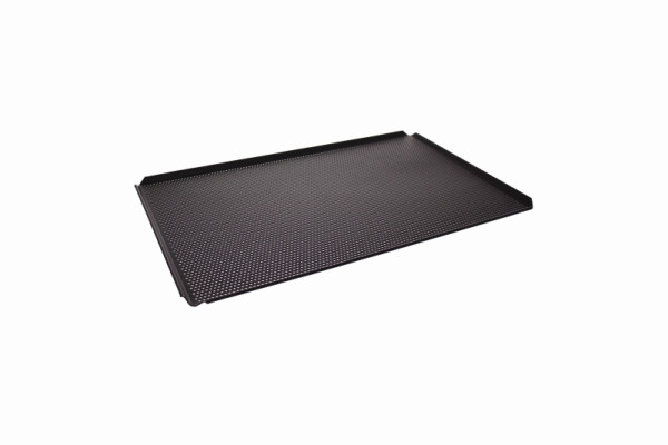 Schneider Backblech "TYNECK" 1/1 GN 325x530 mm, Rand 45 ° mit offenen Ecken, mit Lochung 3mm, 382010