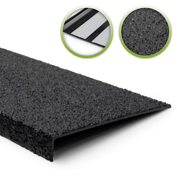 Moravia Antirutschkantenprofil GFK, medium, schwarz, Breite 600 mm, selbstklebend, 327622