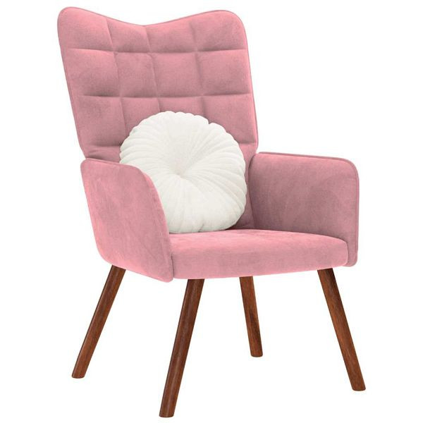 vidaXL Relaxsessel Rosa Samt, bequem, 4016814, 8721158362391