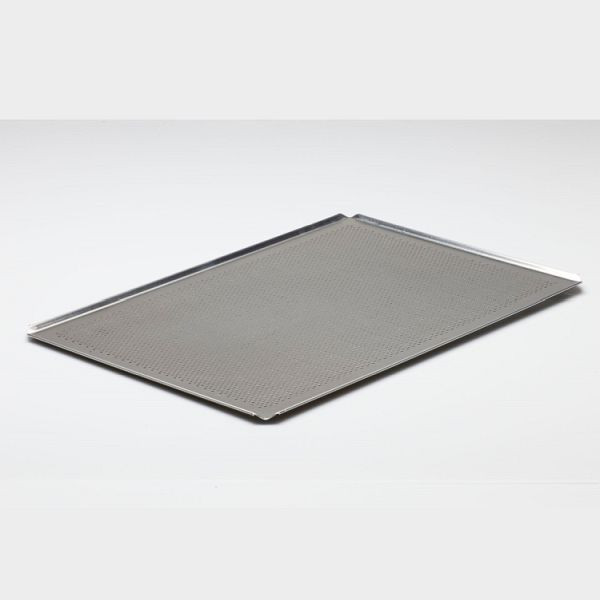 Gastro-Inox Aluminium Backbleche, perforiert, EN (600x400mm) mit offenen Ecken, 502.035