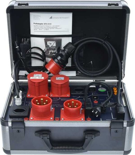 Gossen Metrawatt Adapter für aktive und passive Prüfung von Drehstromgeräten 16/32 A (max. 20 A) und Verlängerungsleitungen AT3-III E CH, Z744A