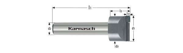 Karnasch MKD-Fräser für Hochglanz Spiegelfinish d = 12,0 mm - stirnschneidend Alu / Arcyl / PMMA, 2968371200