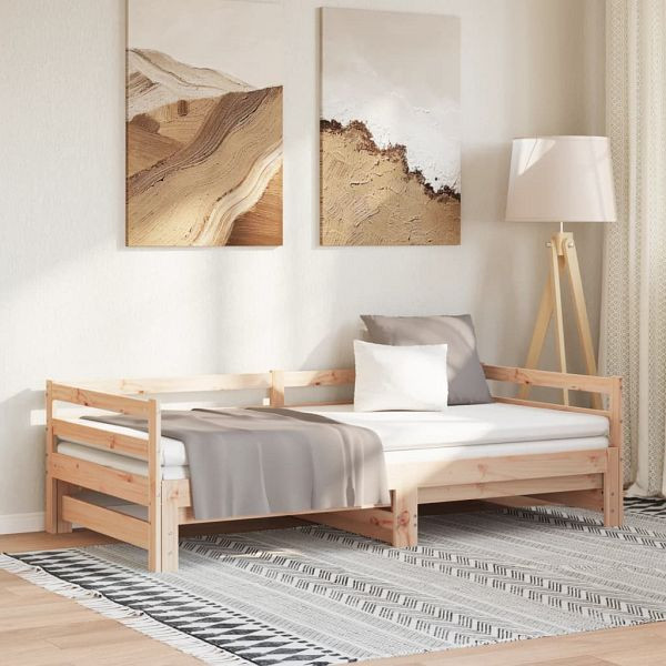 vidaXL Ausziehbares Tagesbett ohne Matratze 80x200 cm, 814694