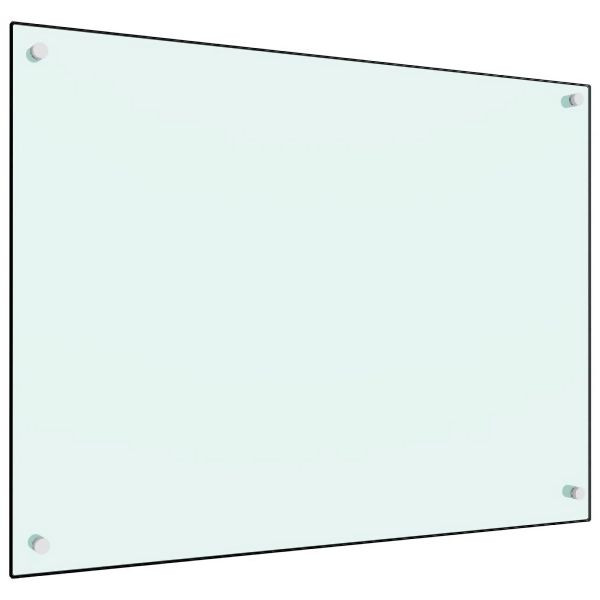 vidaXL Küchenrückwand Weiß 80x60 cm Abmessung Hartglas, 249456