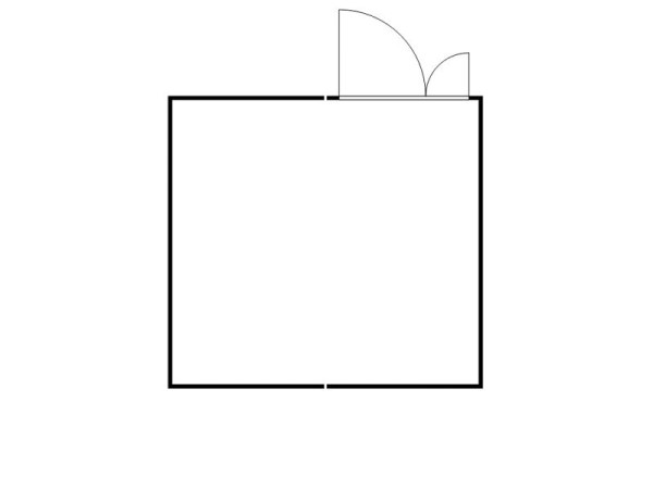 FLADAFI Materialcontainer-Kombination MC 1440, verzinkt, zerlegt, Holzfußboden, Doppelflügeltür (asymmetrisch) auf der 4,30 m Seite, F14400204