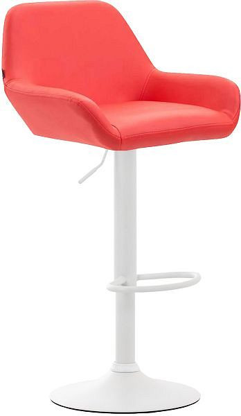 CLP Barhocker Braga Kunstleder weiß, rot, 314515, 4251756421090