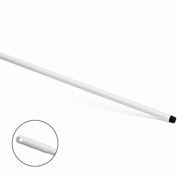 Nölle HACCP Glasfaser-Stiel weiß 150 cm, Gewinde, VE: 10 Stück, 18451151