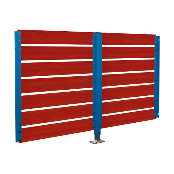 STEIN HGS Verkleidungen Modulo Container Überdachungen doppelseitig, auf Bodenplatten, Mahagoni, enzianblau (RAL 5010), 78164.0025