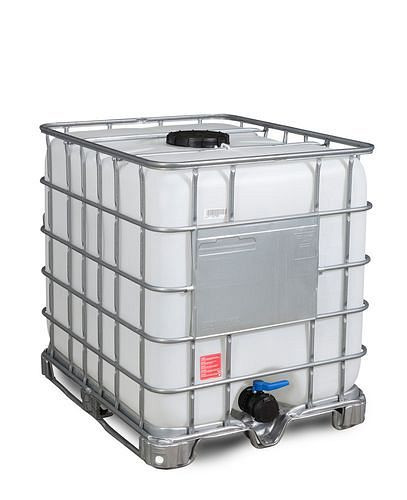 DENIOS Recobulk IBC Container, Stahlkufen, 1000 l, Öffnung NW225, Auslauf NW80, 266189