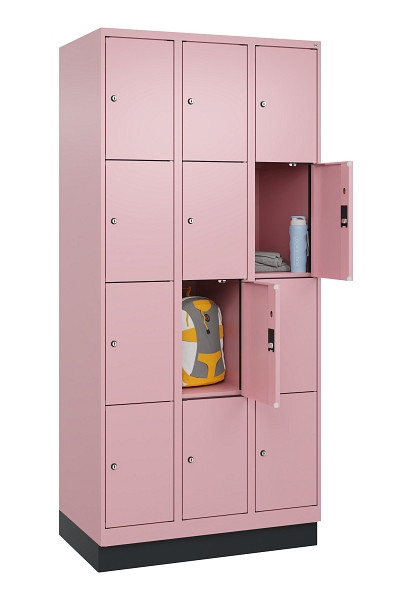 C+P Schließfachschrank Evolo PLUS, mit Sockel, 12 Fächer, 1950x900x500mm, 3015/3, 049020-304 S10024
