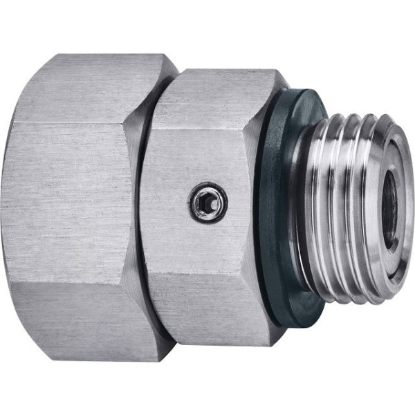 GEKA Drehnippel E AG G1/2 x IG G3/4 Edelstahl, VE: 5 Stück, 06.5150