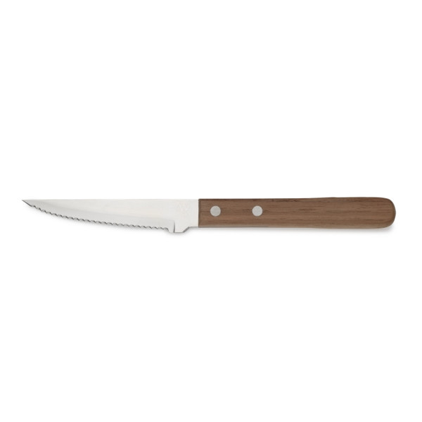 WAS Steakmesser Set, mit Walnussholzgriff, 21 cm, VE: 6 Stück, Holz, Chromstahl 13/0, 6401000