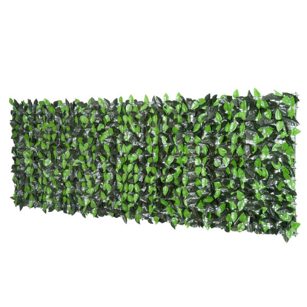 Outsunny Kunsthecke Kunstpflanze Kletterpflanze, Outdoordekoration, realistisches Aussehen, 300 cm× 100 cm, 844-204