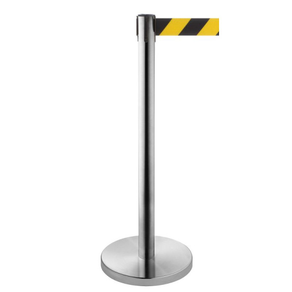 Stein HGS Personenleitsystem -P-Line Niro-, schwarz/gelb diagonal (schraffiert), mit Gurtendstück (Standard), 3639702