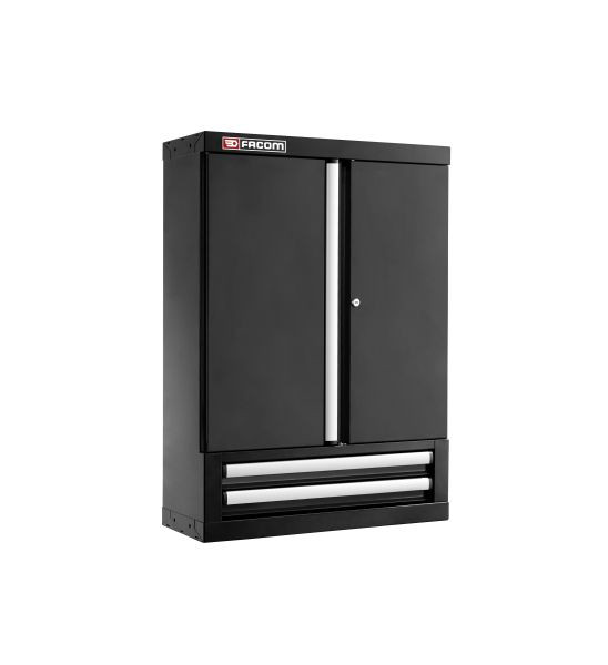 Facom JLS3 EINZELAUFSATZ MIT 2 MASSIVEN TÜREN UND 2 SCHUBLADEN SCHWARZ, JLS3-2202BS