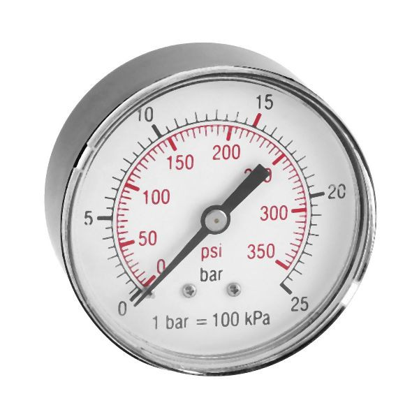Airpress Manometer 1/4" Anschluss hinten 0-25 bar, 42062