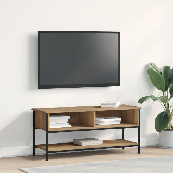 vidaXL TV-Schrank Artisan Eiche 100x35x45 cm Engineering Holz und Stahl, 862929