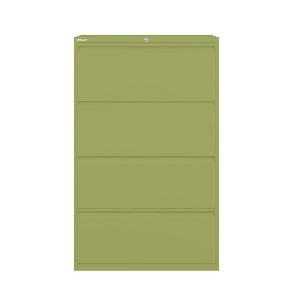 Bisley Essentials Schubladenschrank, Höhe 1300-1324 mm, 604 grün, YESF0813604