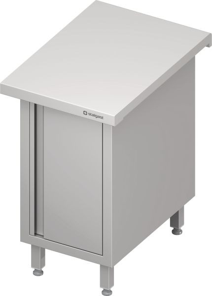 Stalgast Edelstahl Neutralausgabe "Free Flow" mit Flügeltür 500x750x880 mm, Granitabdeckung "Standard G1", FF05223