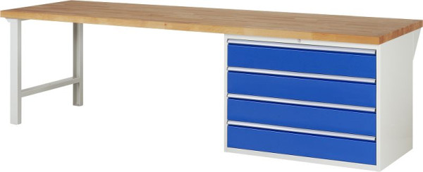 RAU Werkbank Serie 7000 - Modell 7709, B3000 x T900 x H890 mm, Systemunterbau B3000 x T850 x H850 mm, 03-7709A1-309B4M.11
