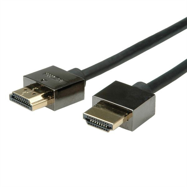 ROLINE Notebook HDMI High Speed Kabel mit Ethernet, schwarz, 1 m, 11.04.5591