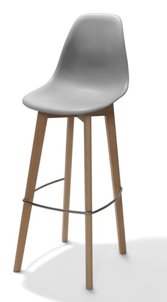 Deskin Barhocker DIANO FLEX, Dekor: Grau, Gestellfarbe: Buche, BxHxT: 470 x 1190 x 530 mm, 348712