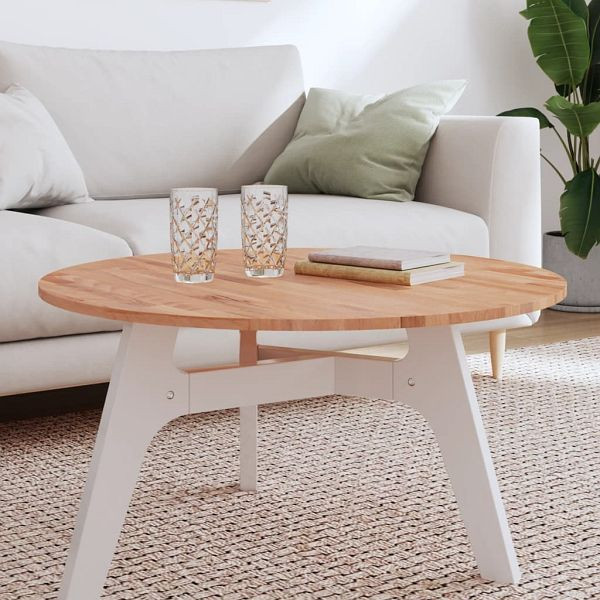 vidaXL Tischplatte Ø80x1,5 cm Rund Massivholz Buche, 355932