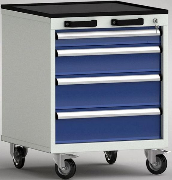 KLW Profi-Werkzeugwagen - 572 x 655 x 750 mm B x T x H mit 4-seitigem Abrollrand, Profi, FEA0600-04EPV-001