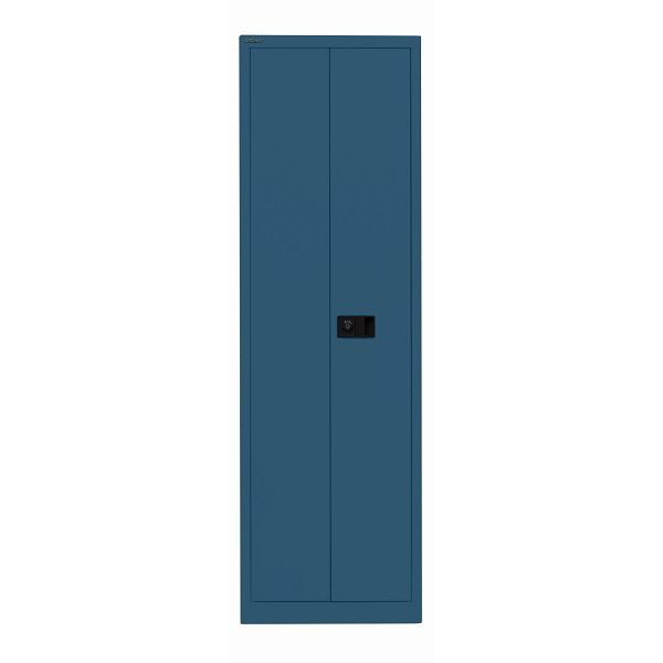 Bisley Flügeltürenschrank UNIVERSAL, 4 Fachböden für 5 Ordnerhöhen, Breite 600 mm, 687 prussian, E782A04B6687
