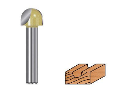 Projahn Hohlkehlfräser D 9,5 mm, L 41,3 mm, L2 9,5 mm, 33202095