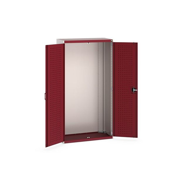 bott cubio Flügeltürschrank, BxTxH: 1050x525x2000mm, RAL 7035/3004, Purpurrot, 40013019.24V
