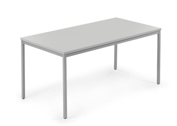 Deskin Konferenztisch PROFI MODUL, Platte Lichtgrau, Gestell Alusilber RAL 9006, B 1600 x T 800 x H 728 mm, 359386