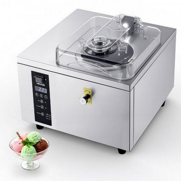 VEVOR Gewerbliche Eismaschine 500 W, 5 L/h, 2,8 L Edelstahlzylinder, LED-Bedienfeld, für Snackbars & Restaurants, SYYSYBQLJYSDYZQ0F001V2