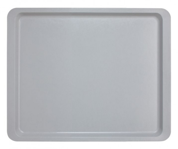 Cambro Polyester Versa Tablett mit glatter Oberfläche flacher Rand Form 32,5 x 26,5 cm Lichtgrau, VE: 12 Stück, GP1070A27