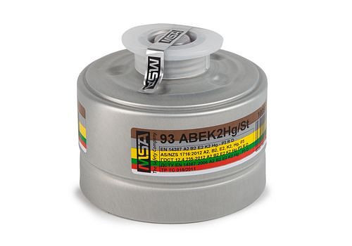 MSA Kombinationsfilter 93 ABEK2-Hg/St, Schutzstufe A2B2E2K2HgP3 R D, 259983