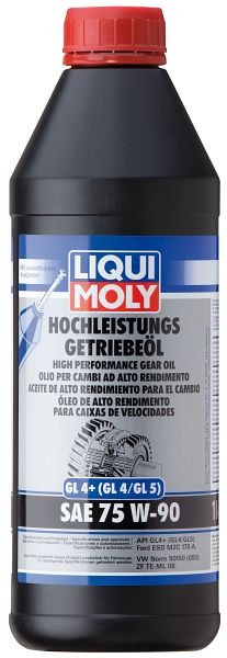 LIQUI MOLY Hochleistungs-Getriebeöl (GL4+) SAE 75W-90, Dose Kunststoff, VE: 1 Liter, 4434