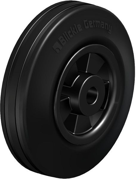 Blickle VPP 125/12R Rad aus Vollgummi, Schwarz, 561878