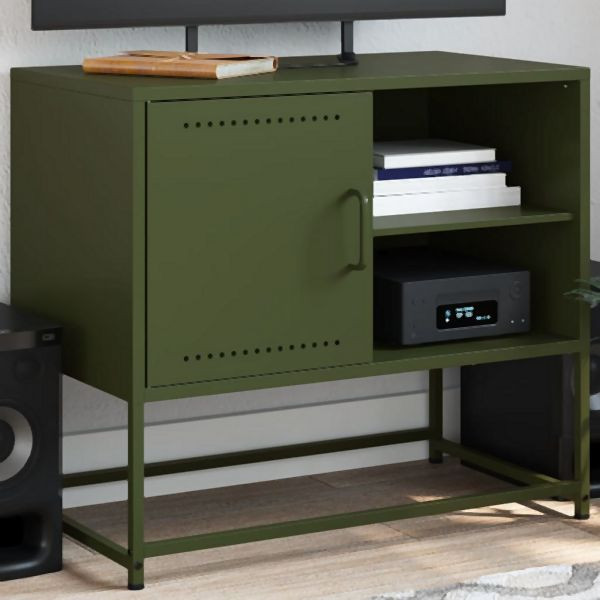 vidaXL TV-Schrank Senfgelb 100,5x39x60,5 cm Stahl, 846545