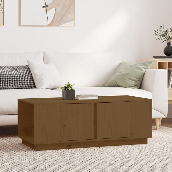vidaXL Couchtisch Honigbraun 110x50x40 cm Massivholz Kiefer, 814432