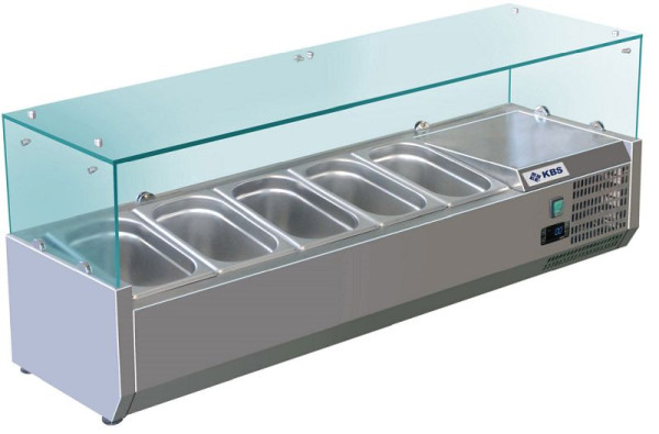 KBS Kühlaufsatz RX1400, mit Glasaufbau 5x GN 1/3, 340141