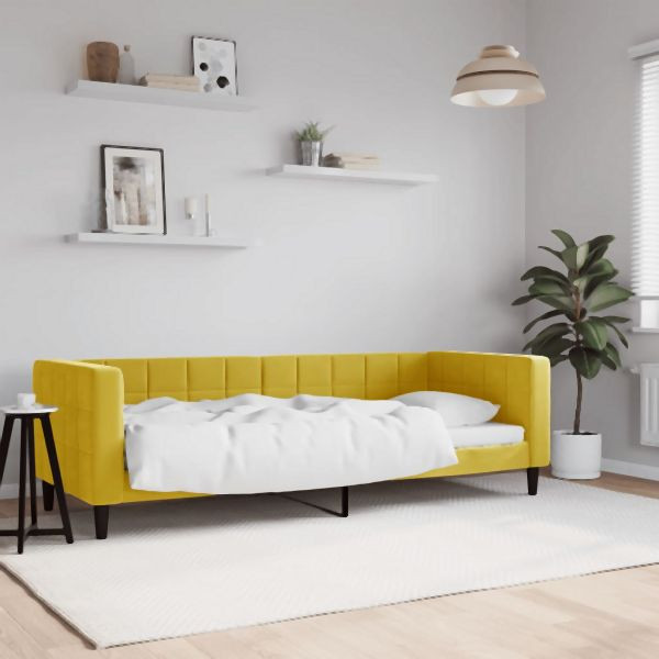 vidaXL Tagesbett Gelb 80x200 cm Abmessung Samt, 354006, 8720845953010