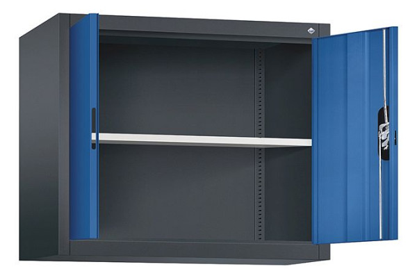 C+P Aufsatzschrank Acurado, H790xB930xT400mm, Farbe: Schwarzgrau / Enzianblau, Muldengriff, 9265-000 S10200