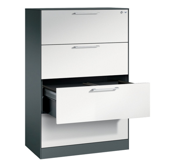 C+P Hängeregistraturschrank Asisto, H1310xB800xT435mm, 7016/7035, 146023-412 S10202