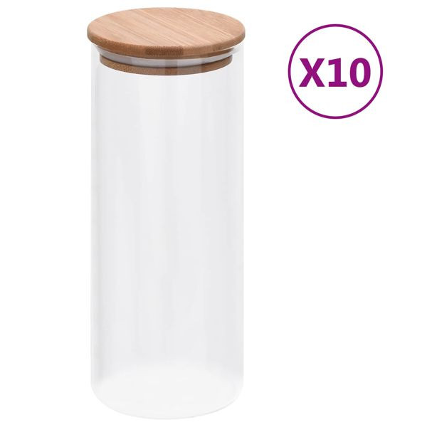 vidaXL Glas 10-teilig Transparent 8,5 x 8,5 x 21,5 cm Glas, 150697