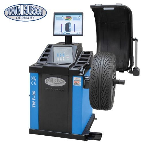 Twin Busch Reifenwuchtmaschine mit automatischer pneumatischer Radspannung, TWF-96