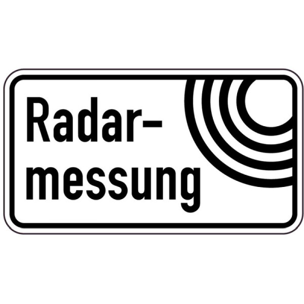 Stein HGS Sonderschild, Radarmessung, 600 x 330 mm, 15018