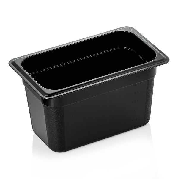 WAS GN 95 GN Behälter 1/4-150 mm, schwarz, Polycarbonat, 9514150